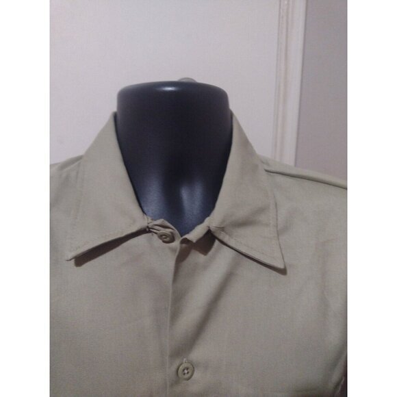 New Dickies Men's 1574 Short Sleeve Casual Button Up Work Shirt Medium M Brown - Picture 4 of 9